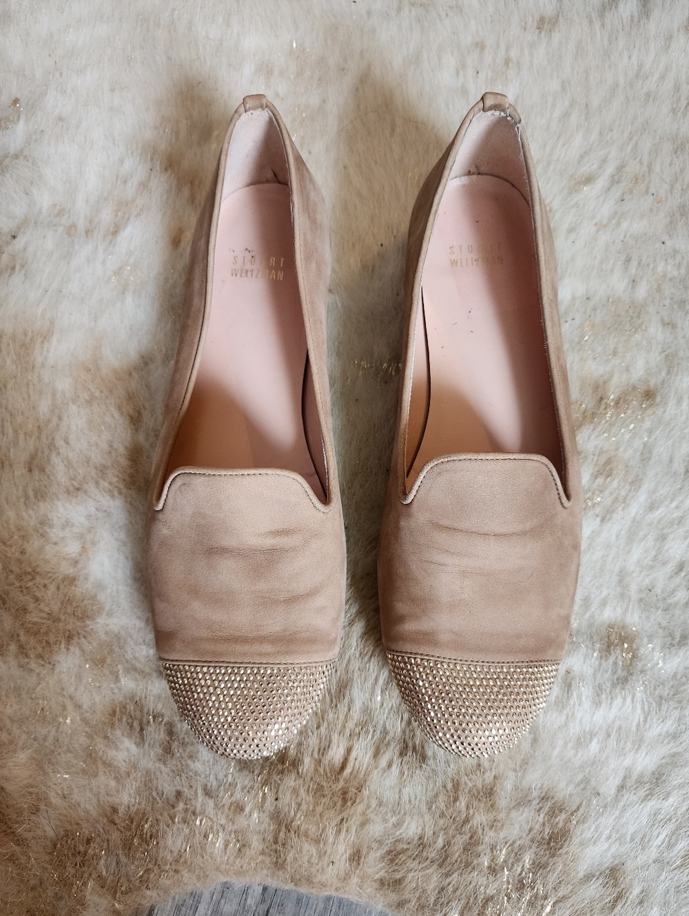 Stuart Weitzman | Suede Lingo Captoe Loafer Flats Size 8 Tan Brown Work Flat